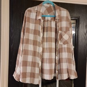 Plaid button up shirt
